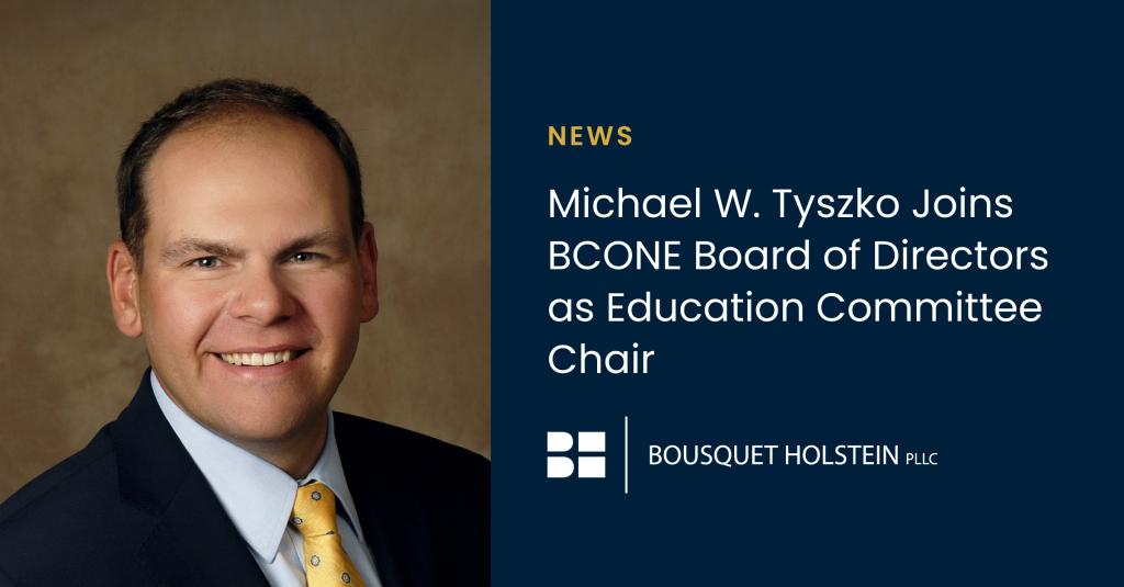 Attorney Michael Tyszko, Board of Directors BCONE. 