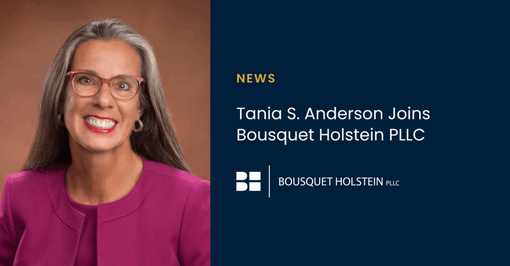 Tania Anderson Joins Bousquet Holstein PLLC, Syracuse trusts and estates attorney. Disability and special needs planning. 